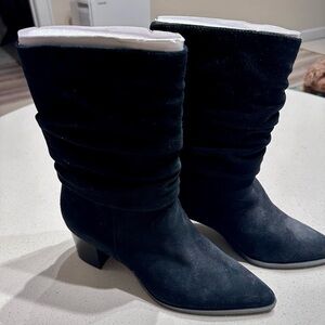 Blondo Waterproof Black Suede Heeled Boots